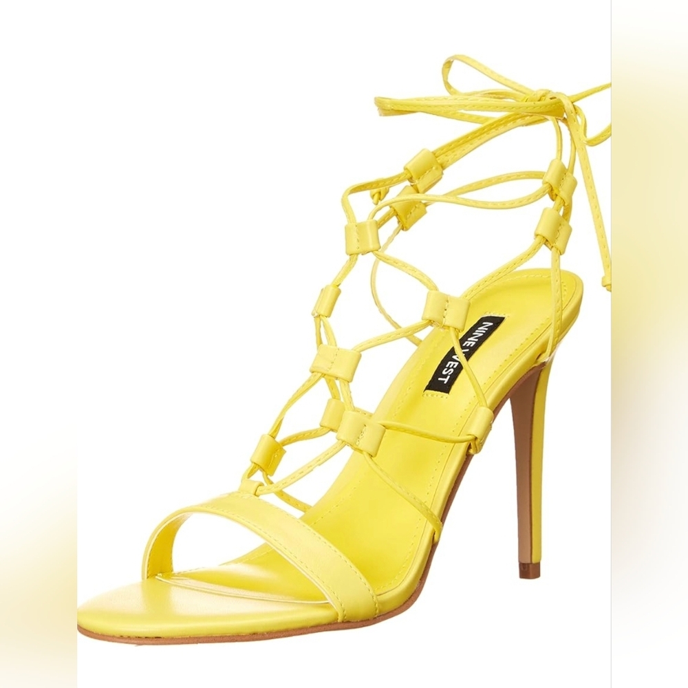 Nine West Women's Mix3 Ankle Wrap Stiletto Sandal - Size 10